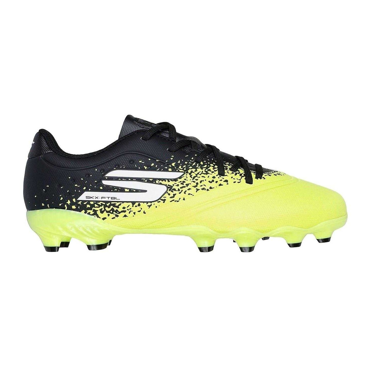 Yellow-Black - Front - Skechers Childrens-Kids Razor Firm Ground Football Boots
