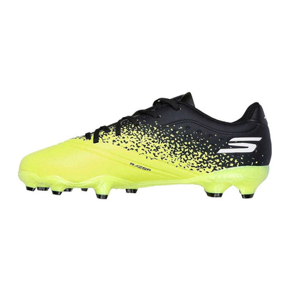 Yellow-Black - Back - Skechers Childrens-Kids Razor Firm Ground Football Boots