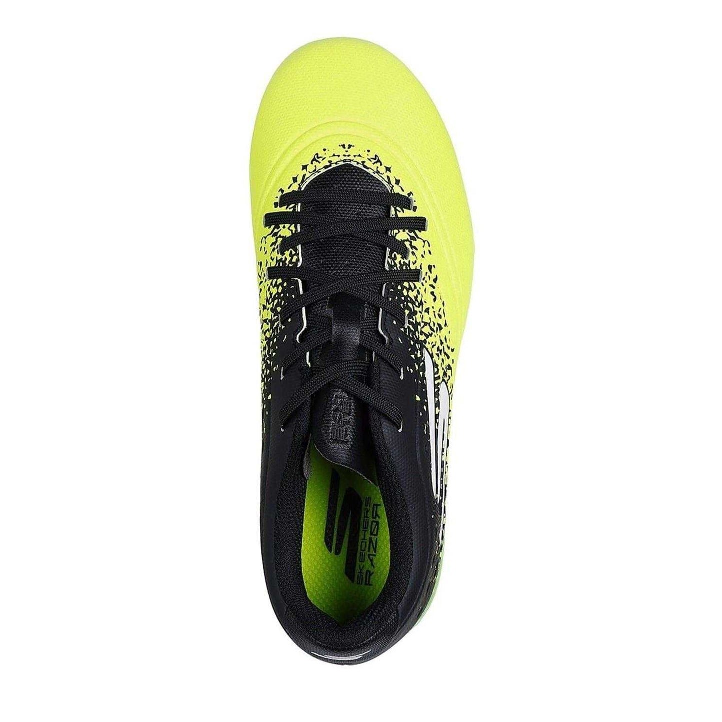 Yellow-Black - Side - Skechers Childrens-Kids Razor Firm Ground Football Boots