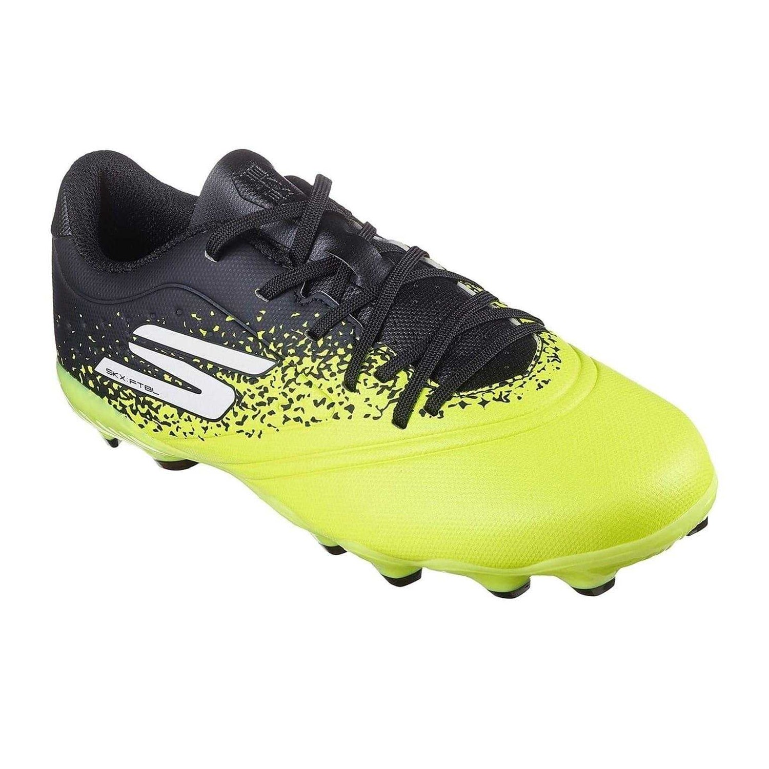 Yellow-Black - Pack Shot - Skechers Childrens-Kids Razor Firm Ground Football Boots