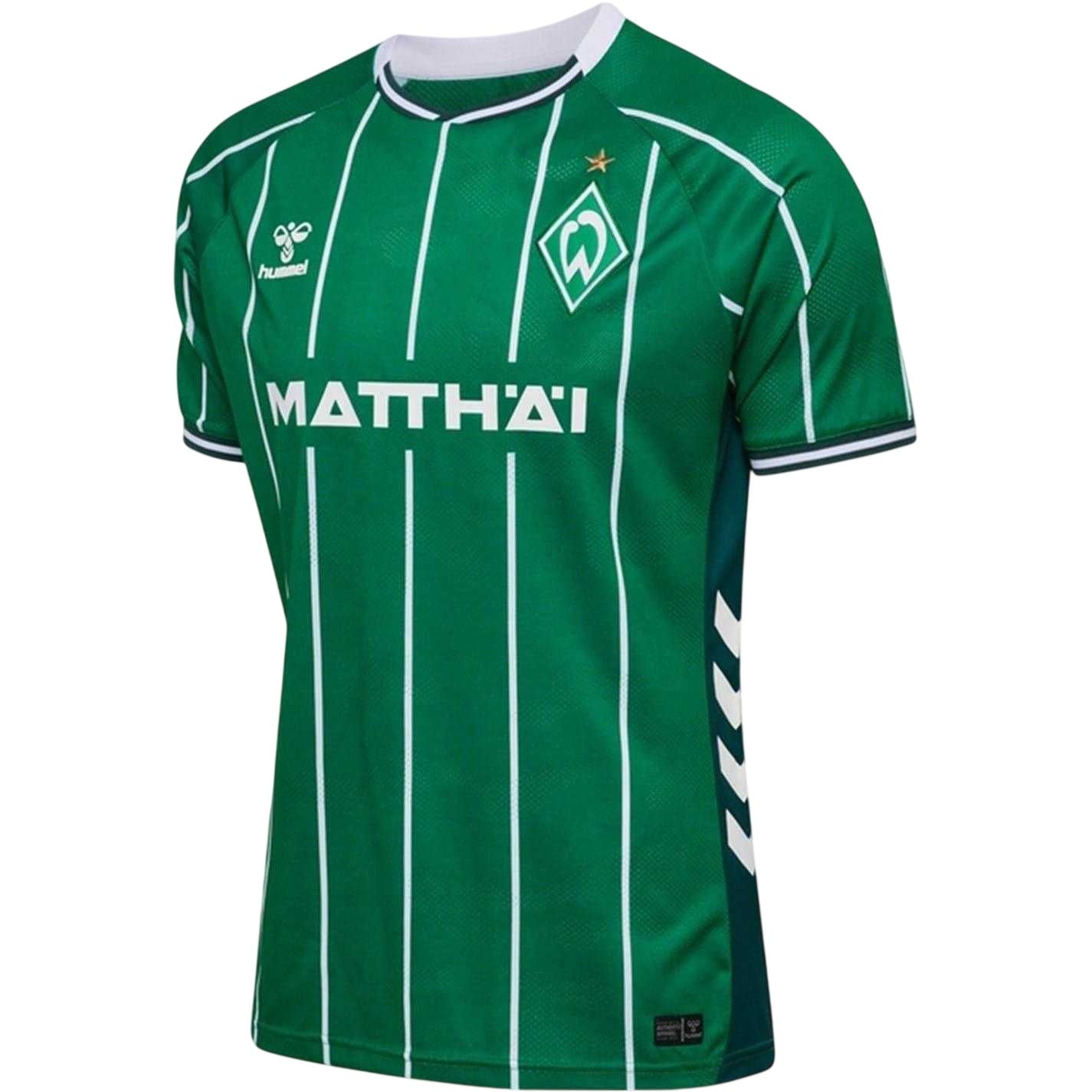 Green-White - Front - Hummel Unisex Adult 2025-2026 SV Werder Bremen Football Shirt