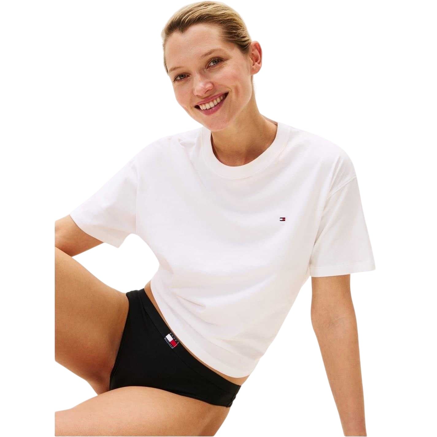 Black - Lifestyle - Tommy Hilfiger Womens-Ladies Heritage Logo Thong (Pack of 3)