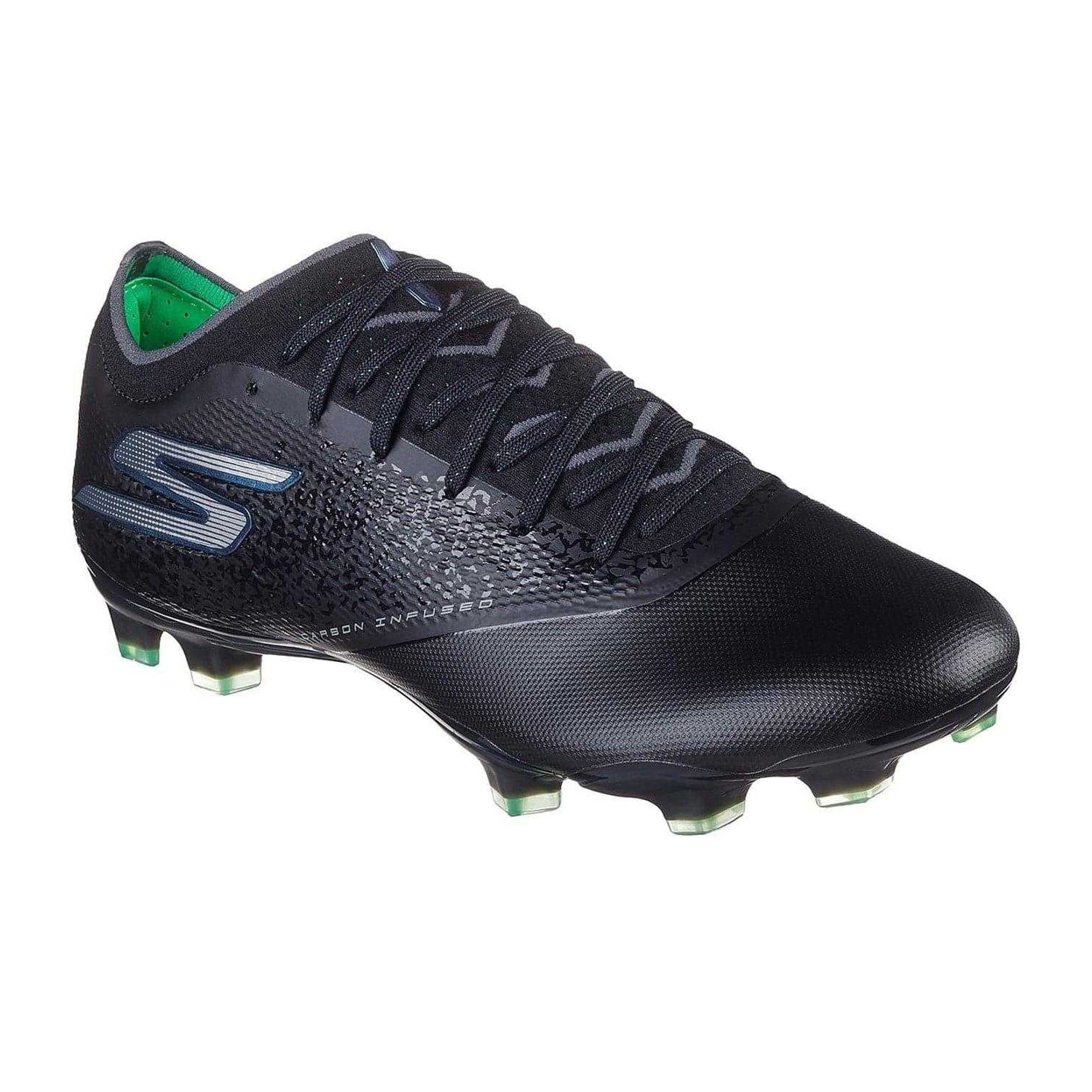 Black-Silver - Pack Shot - Skechers Mens Razor Elite Firm Ground Football Boots