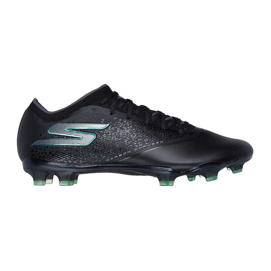 Black-Silver - Front - Skechers Mens Razor Elite Firm Ground Football Boots