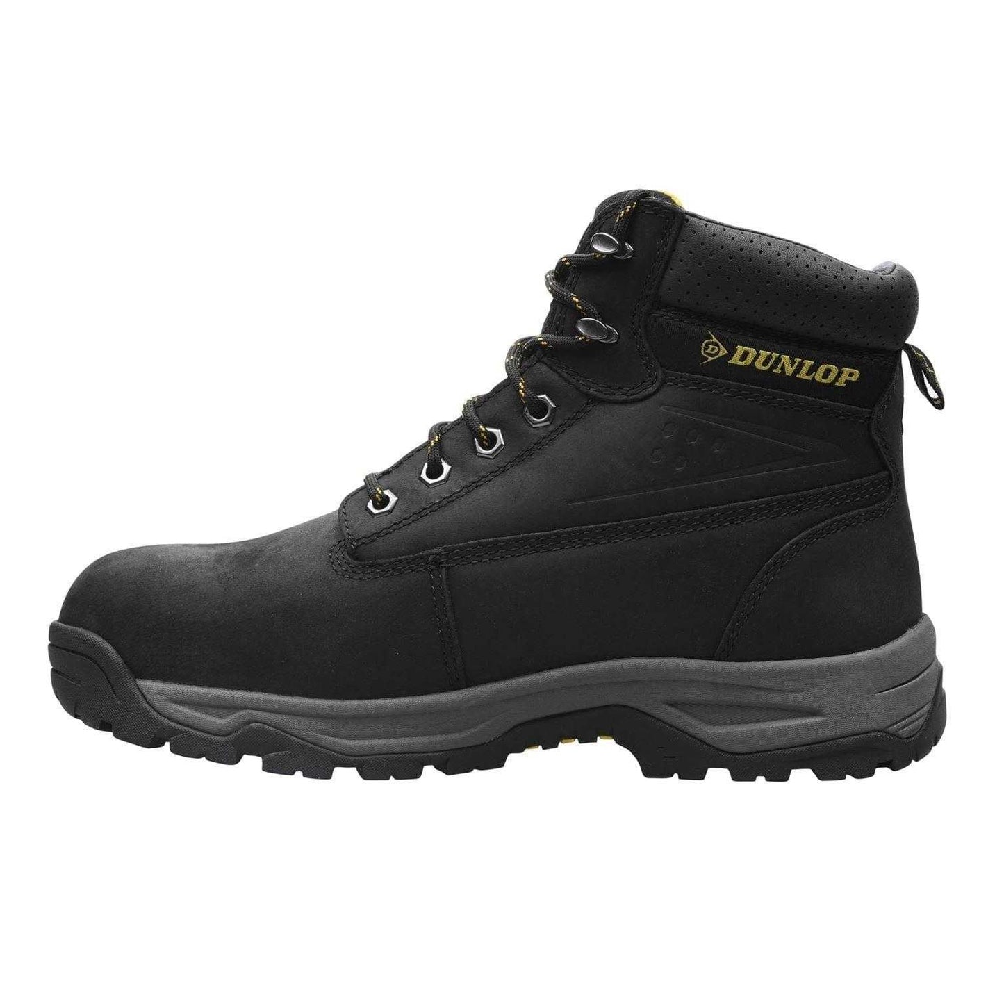 Black - Back - Dunlop Mens Nubuck Steel Toe Cap Safety Boots