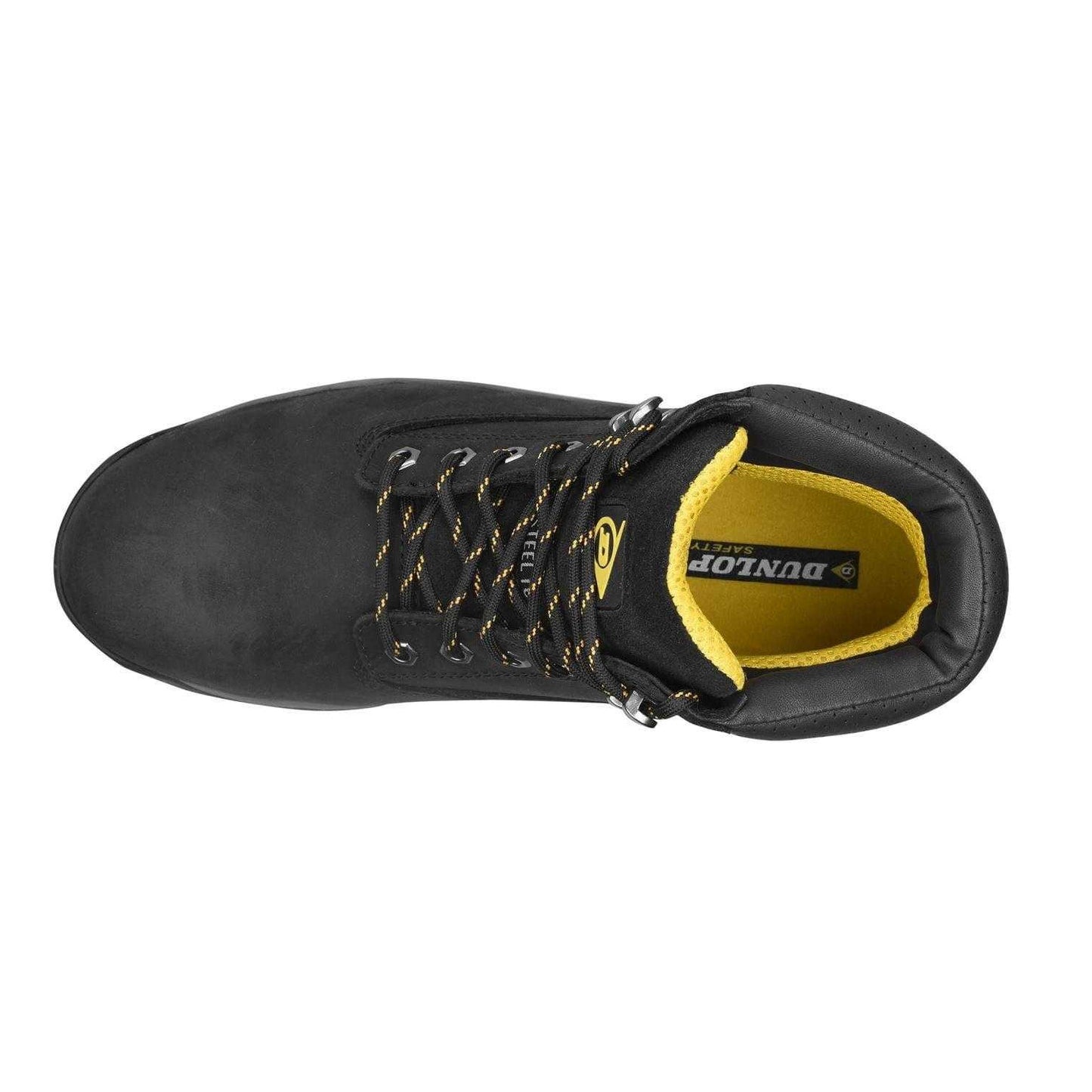 Black - Side - Dunlop Mens Nubuck Steel Toe Cap Safety Boots