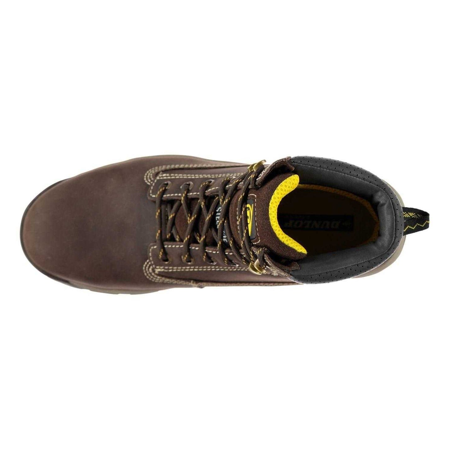 Brown - Side - Dunlop Mens Nubuck Steel Toe Cap Safety Boots
