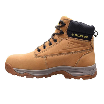 Honey - Back - Dunlop Mens Nubuck Steel Toe Cap Safety Boots