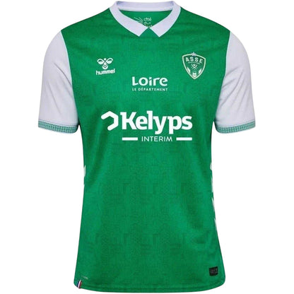 Green - Front - Hummel Mens 2025-2026 AS Saint-Étienne Home Shirt