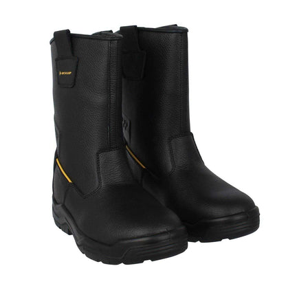 Black - Pack Shot - Dunlop Mens Leather Steel Toe Cap Safety Boots