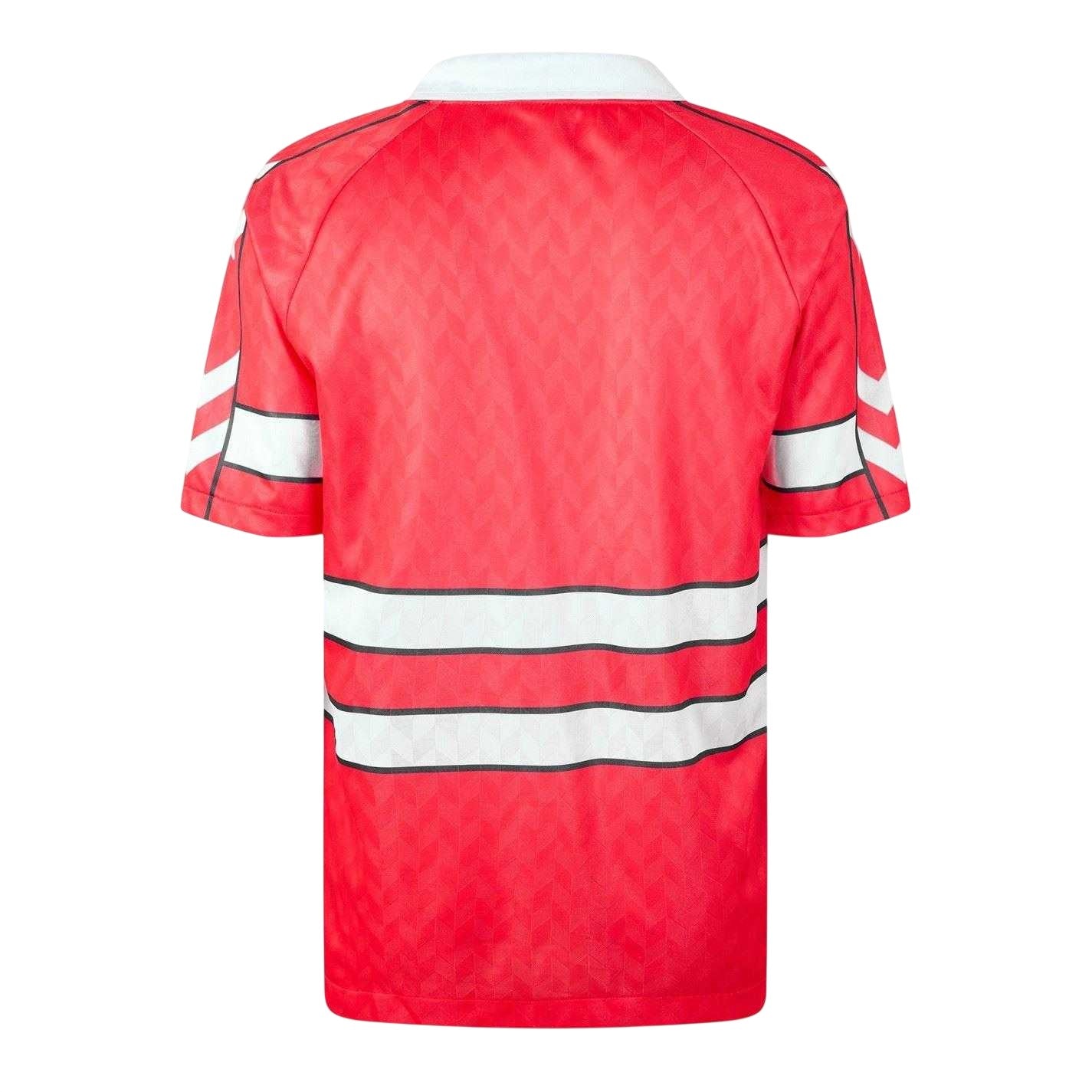 Red-White - Back - Hummel Unisex Adult 1988 Denmark Football Shirt