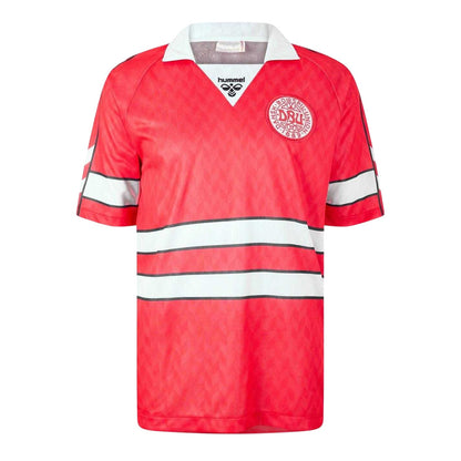 Red-White - Front - Hummel Unisex Adult 1988 Denmark Football Shirt