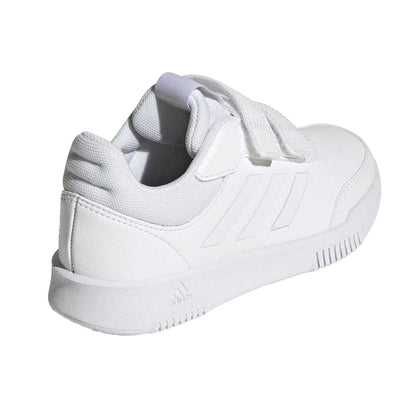 White - Back - Adidas Childrens-Kids Tensaur 3 Stripes Shoes