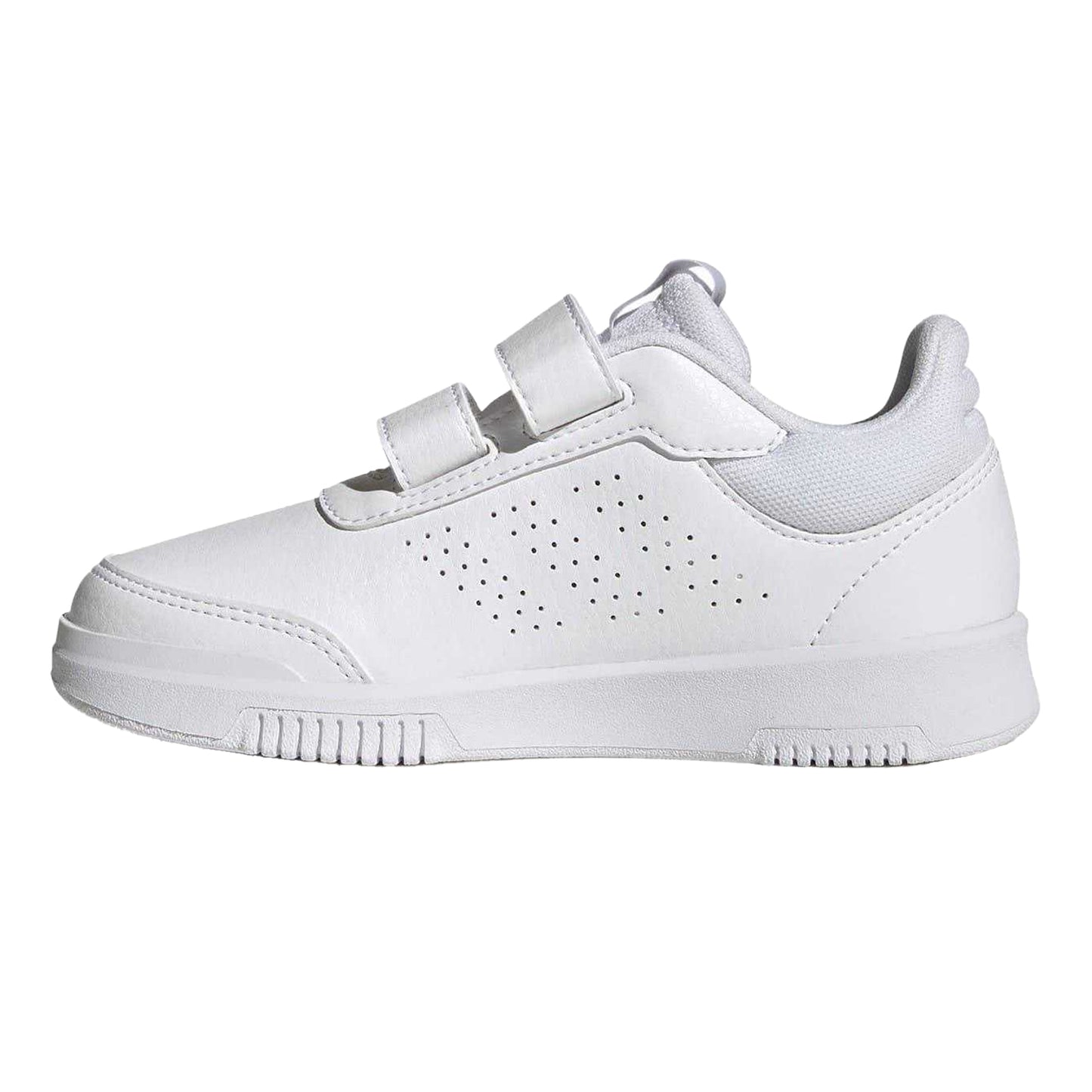 White - Side - Adidas Childrens-Kids Tensaur 3 Stripes Shoes