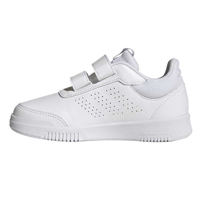 White - Side - Adidas Childrens-Kids Tensaur 3 Stripes Shoes
