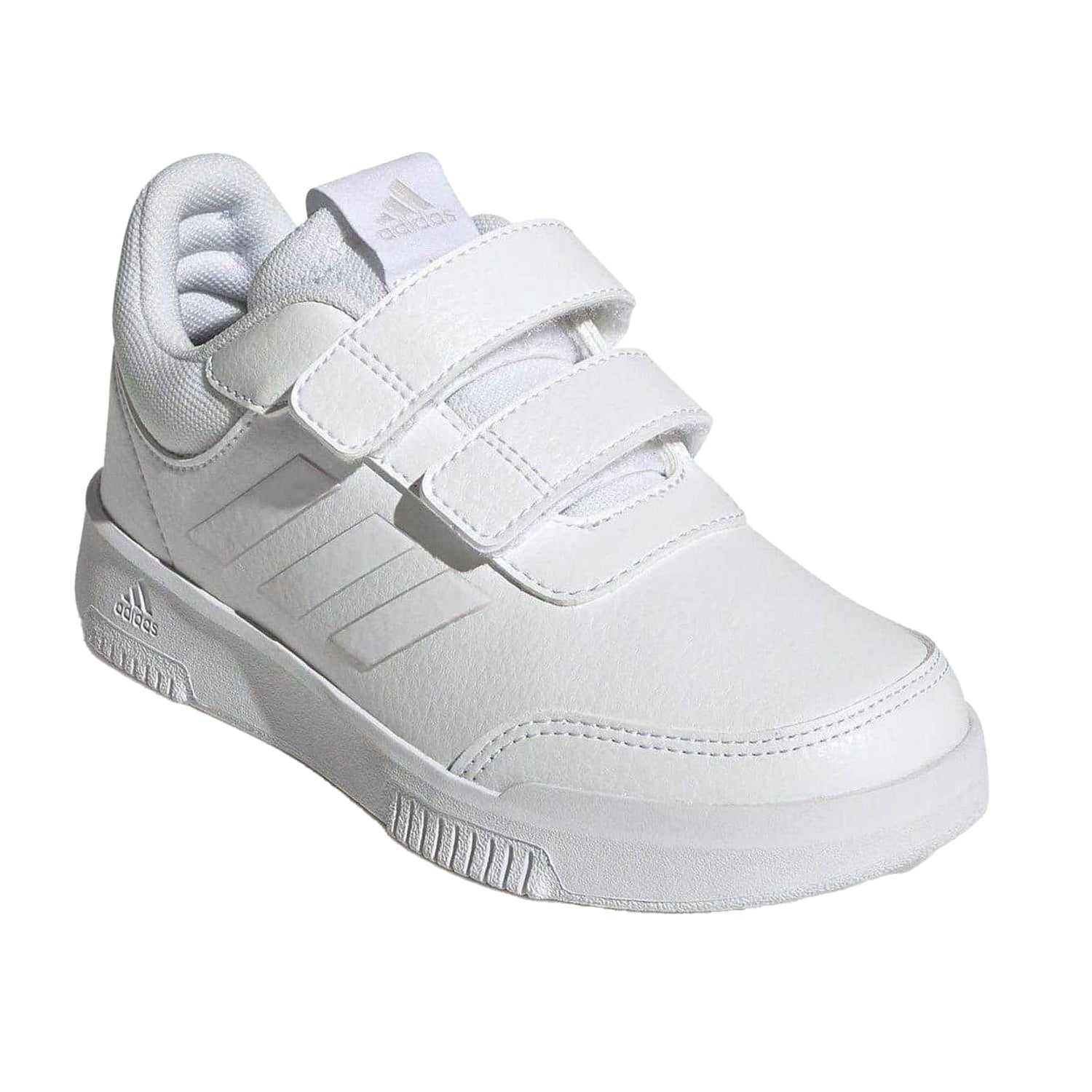 White - Pack Shot - Adidas Childrens-Kids Tensaur 3 Stripes Shoes