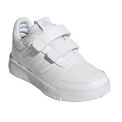 White - Pack Shot - Adidas Childrens-Kids Tensaur 3 Stripes Shoes