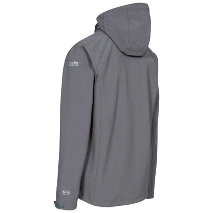Carbon - Back - Trespass Mens Nider Hooded Soft Shell Jacket