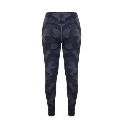 Black Camo - Back - Miso Womens-Ladies Leopard Print Leggings