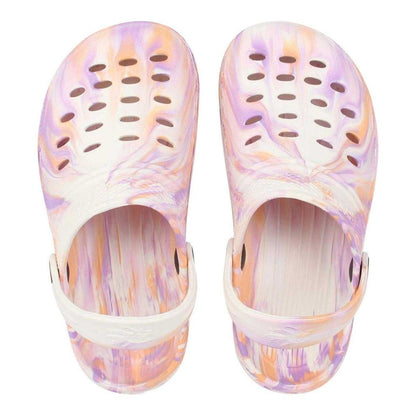 Grey Pink Marble - Lifestyle - Hot Tuna Childrens-Kids Ventilated Clogs