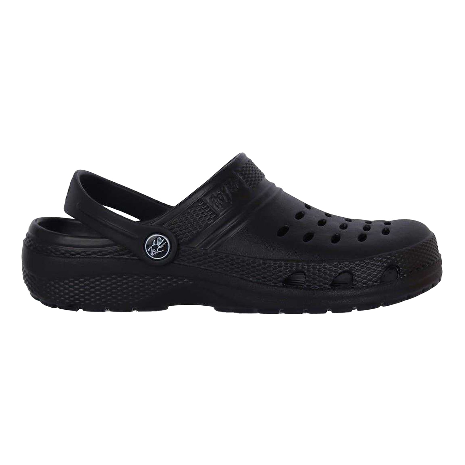 Black - Front - Hot Tuna Childrens-Kids Ventilated Clogs
