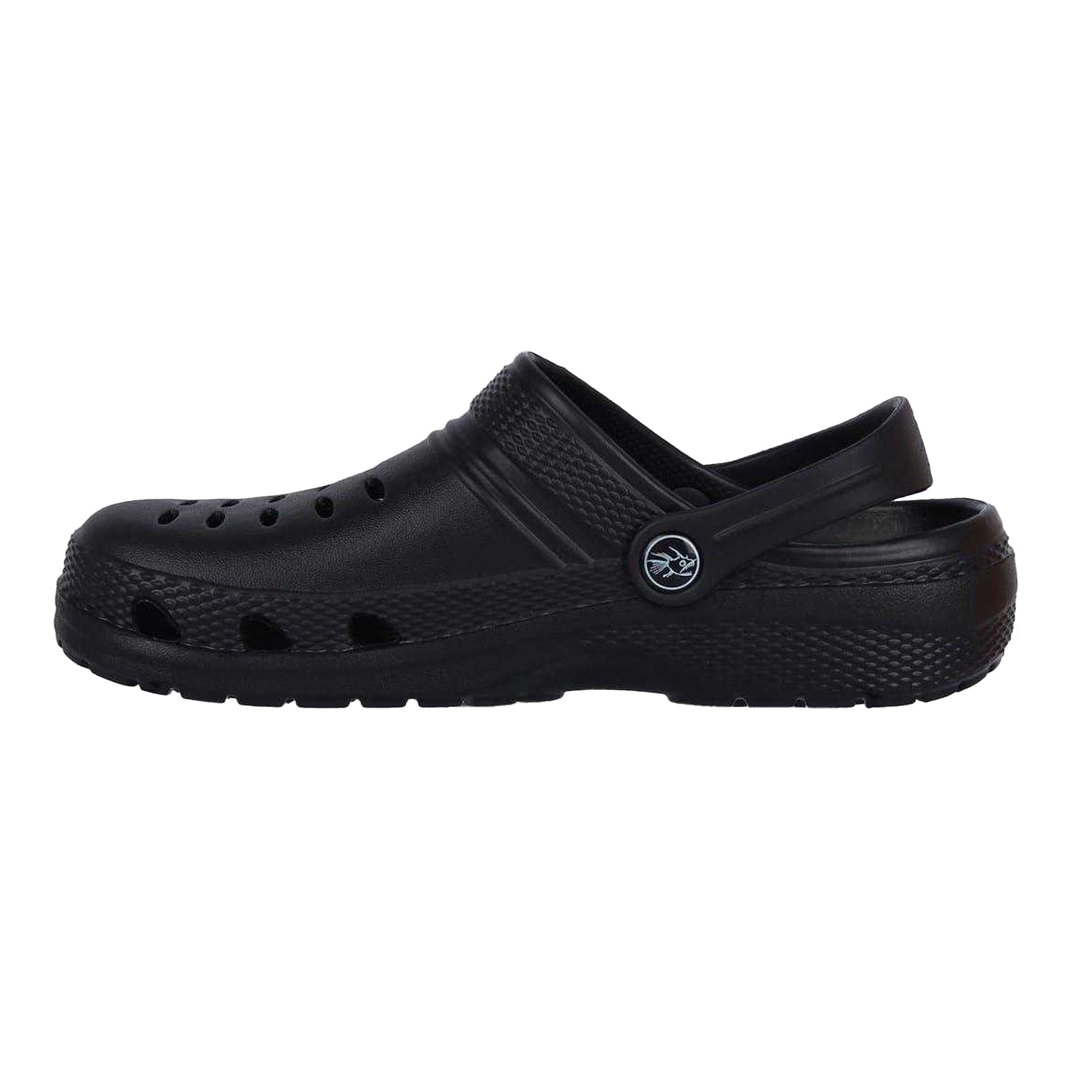 Black - Side - Hot Tuna Childrens-Kids Ventilated Clogs