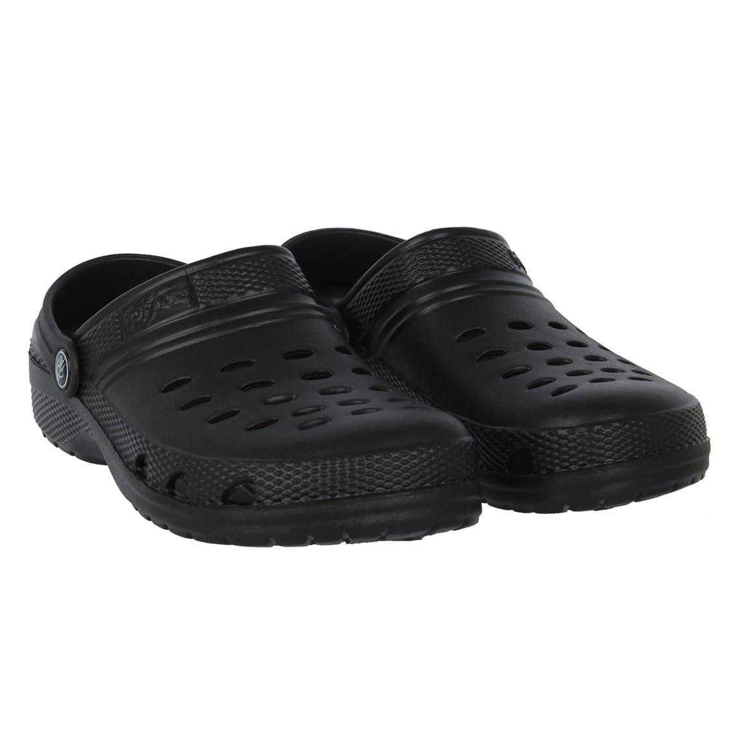 Black - Pack Shot - Hot Tuna Childrens-Kids Ventilated Clogs