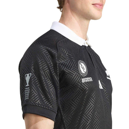 All Black - Pack Shot - Adidas Mens 2025 Black Ferns Rugby Jersey