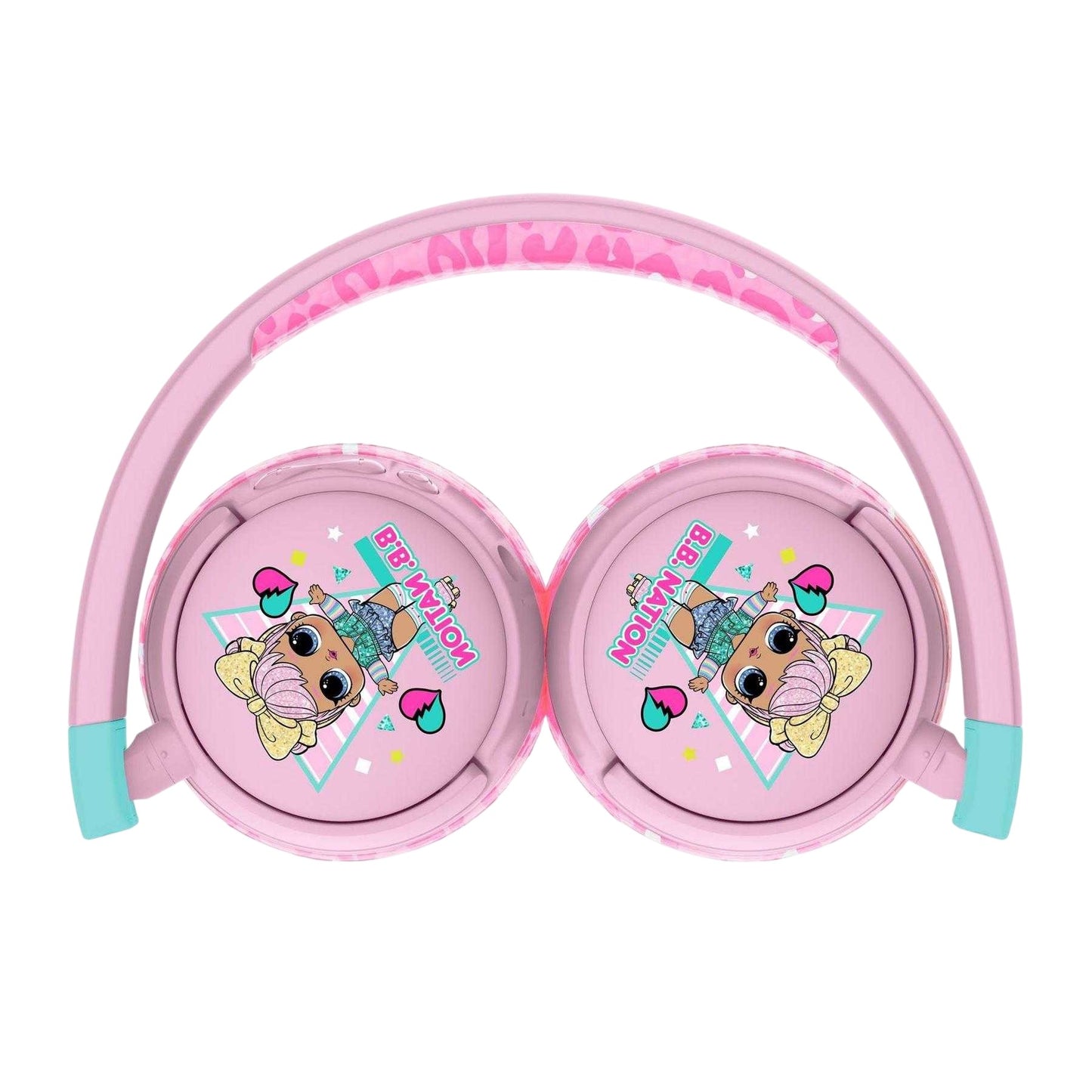 Pink - Back - LOL Surprise Childrens-Kids BB Nation Leopard Print Wireless Headphones