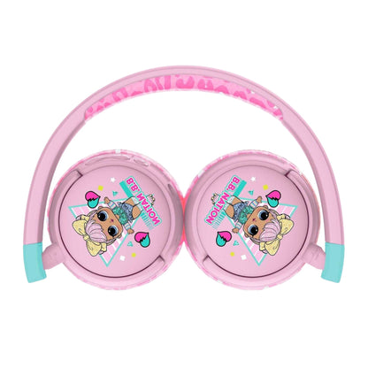 Pink - Back - LOL Surprise Childrens-Kids BB Nation Leopard Print Wireless Headphones