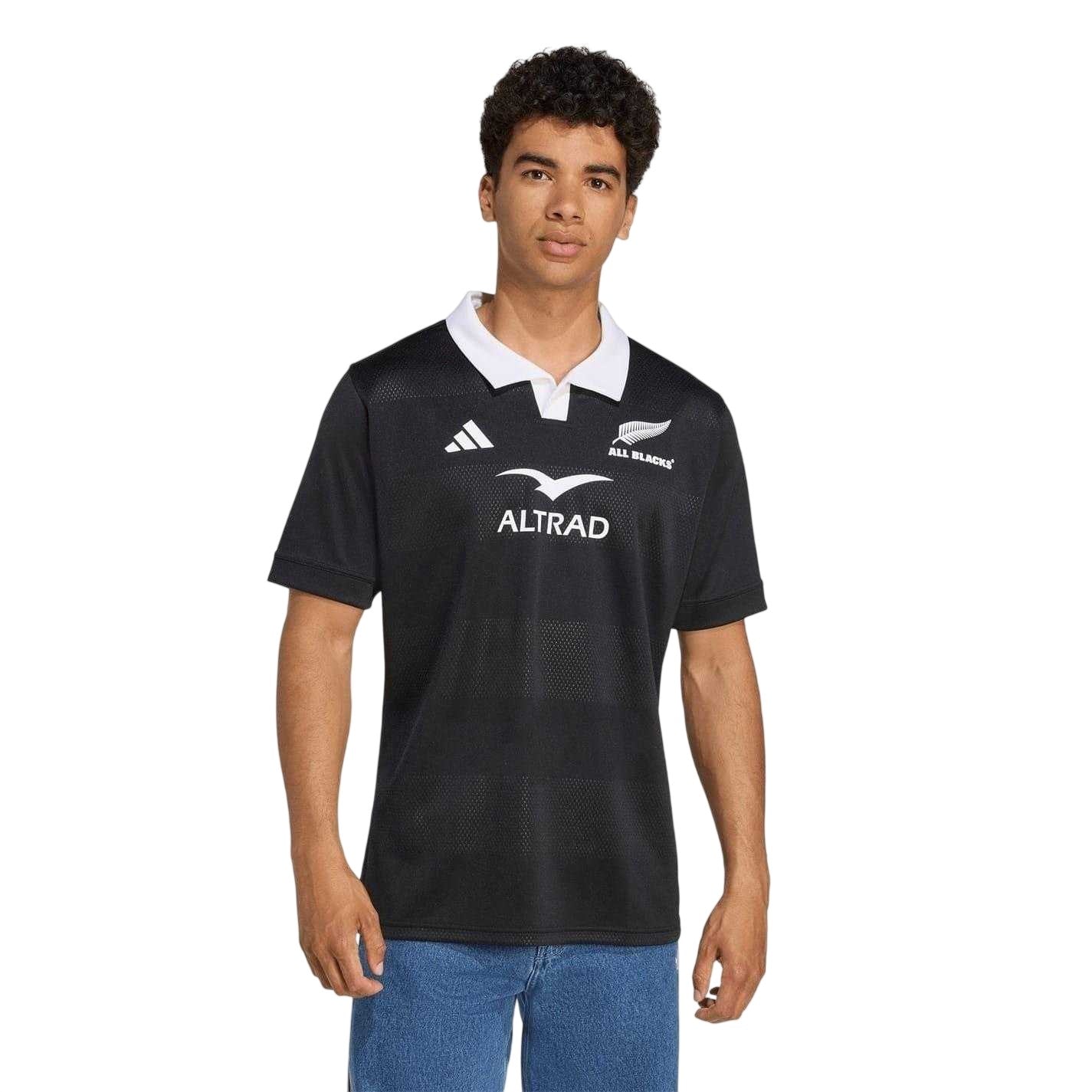 All Black - Side - Adidas Unisex Adult 2025 New Zealand All Blacks Rugby Shirt