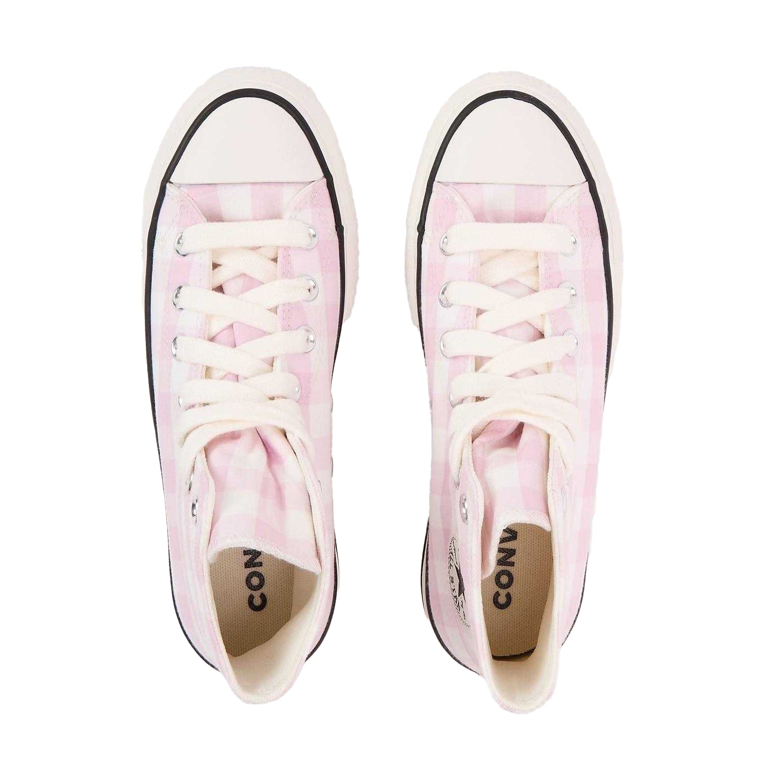Pink - Side - Converse Womens-Ladies Chuck Classic Platform High Top Trainers