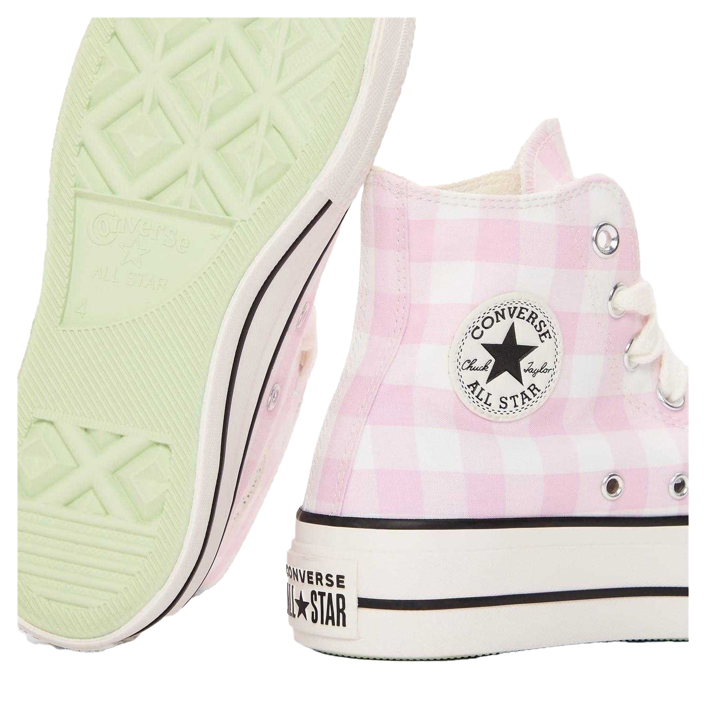 Pink - Lifestyle - Converse Womens-Ladies Chuck Classic Platform High Top Trainers
