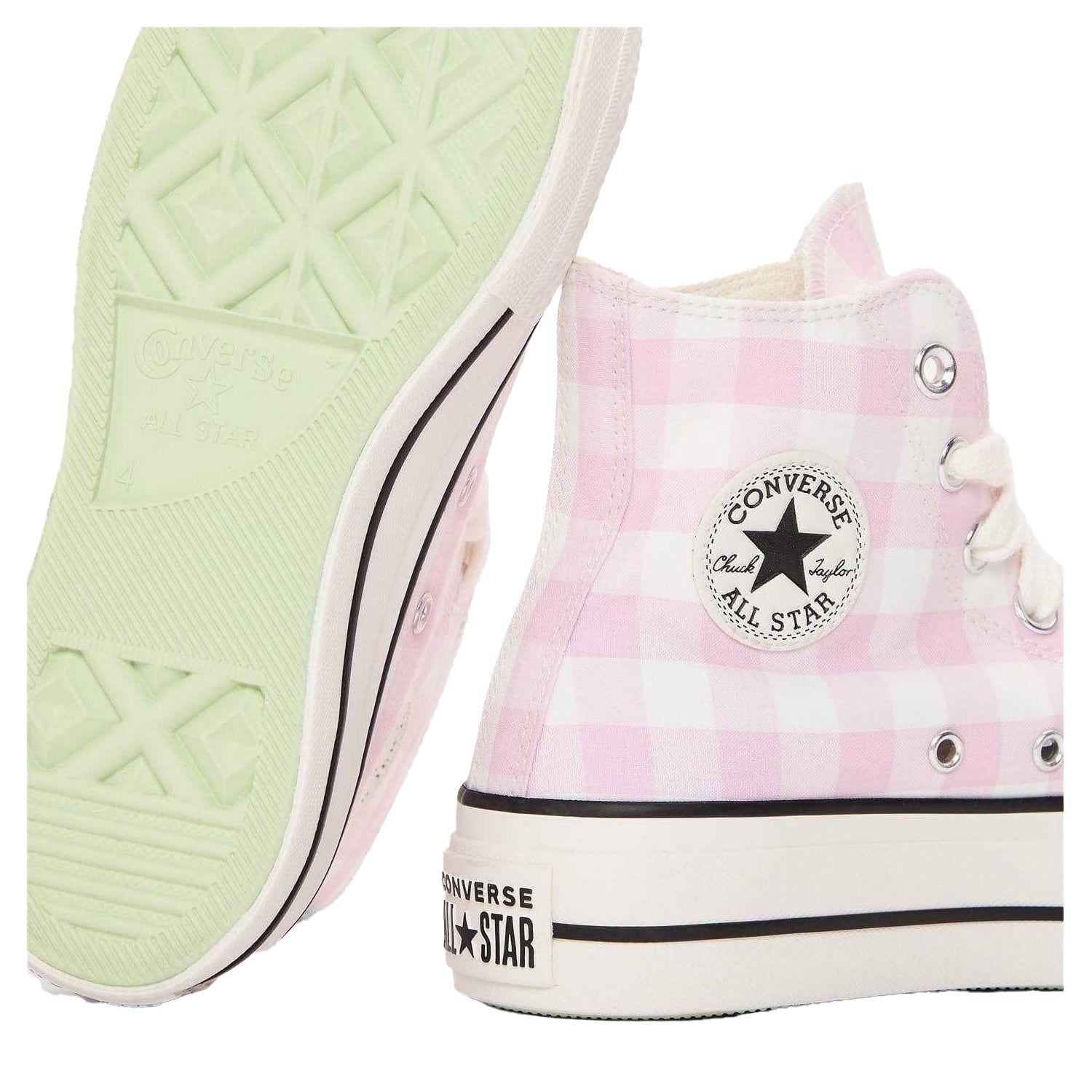 Pink - Lifestyle - Converse Womens-Ladies Chuck Classic Platform High Top Trainers