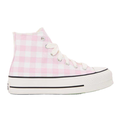 Pink - Front - Converse Womens-Ladies Chuck Classic Platform High Top Trainers