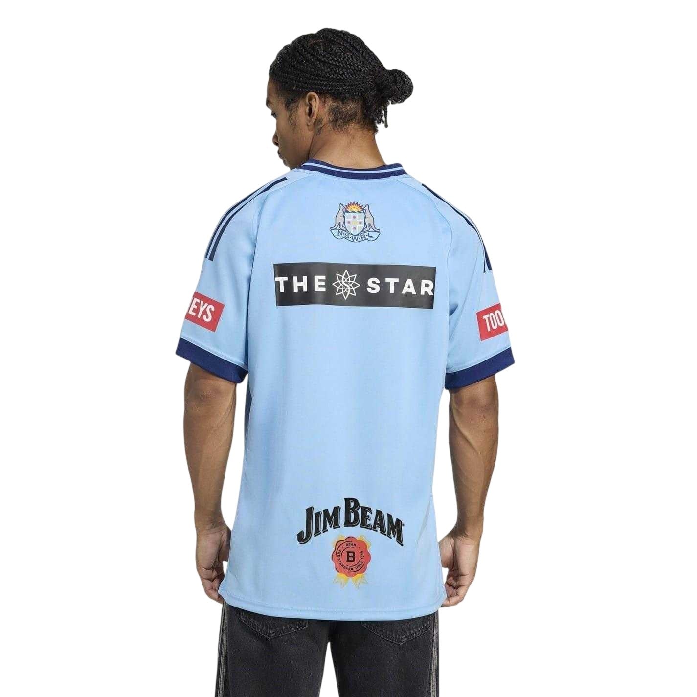 Sky Blue-Navy - Lifestyle - Adidas Mens 2025-2026 New South Wales Blues Lightweight Rugby Jersey