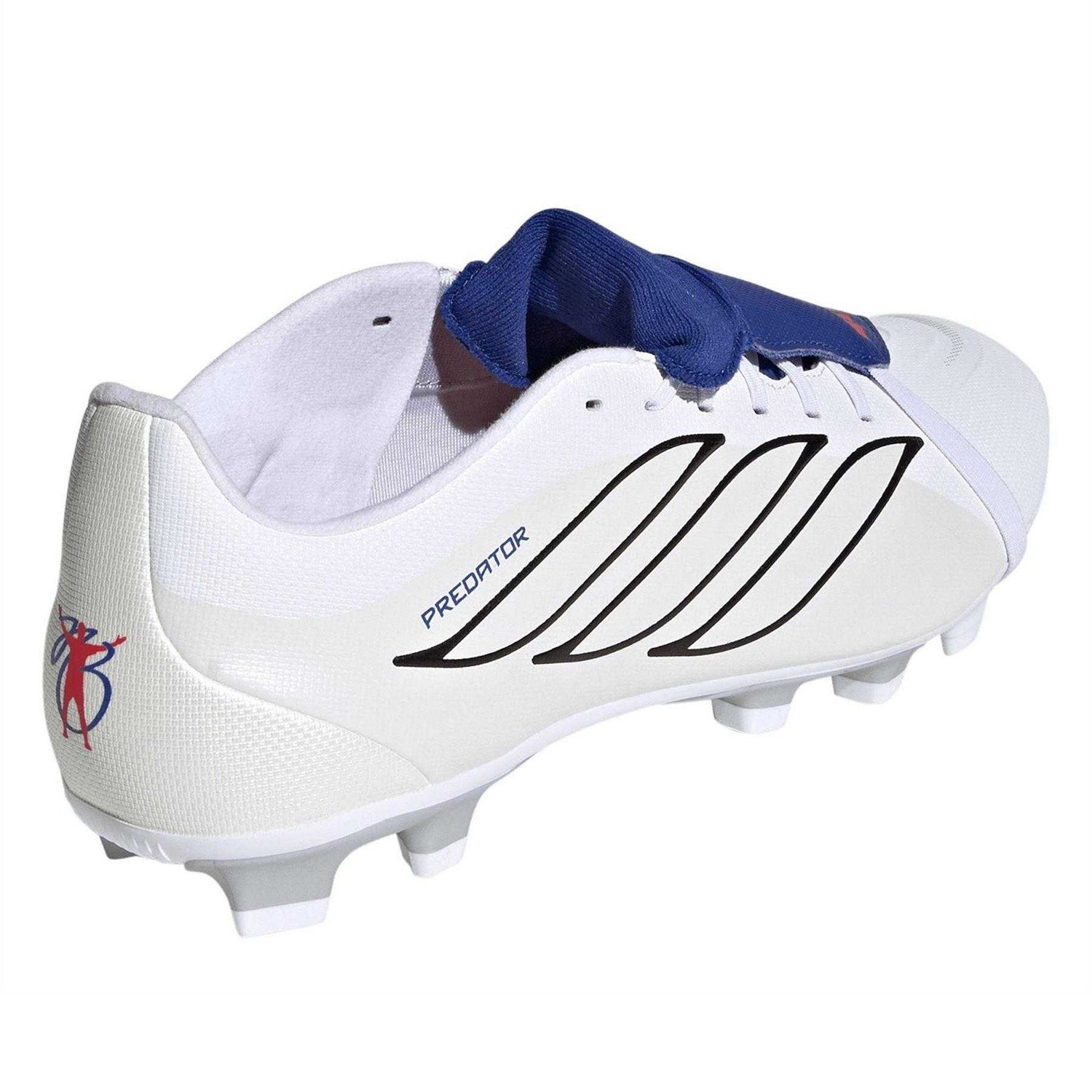 White-Blue - Back - Adidas Mens Predator Firm Ground Football Boots