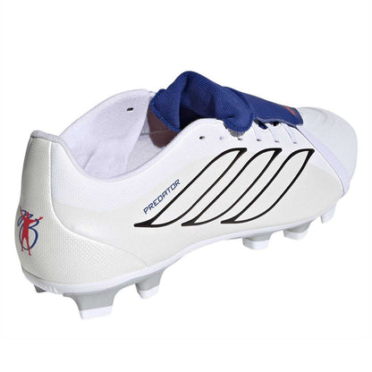White-Blue - Back - Adidas Mens Predator Firm Ground Football Boots