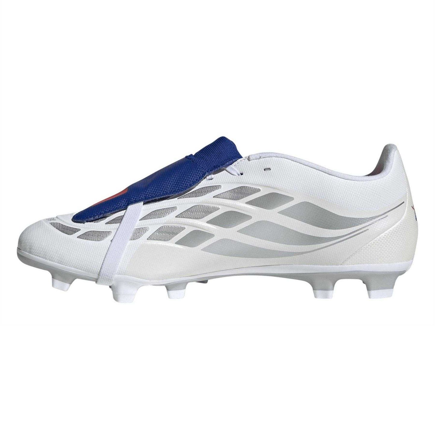 White-Blue - Side - Adidas Mens Predator Firm Ground Football Boots