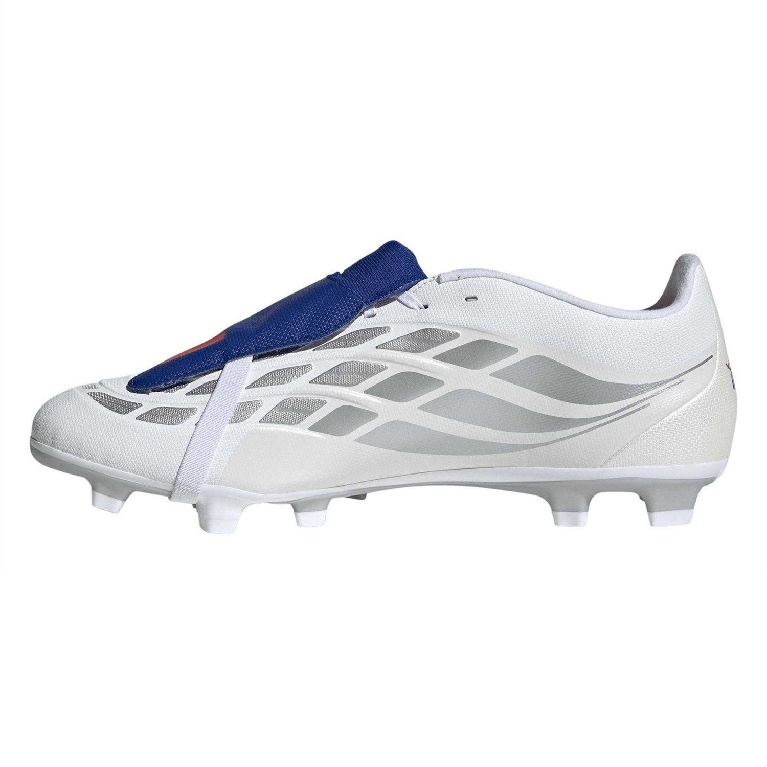 White-Blue - Side - Adidas Mens Predator Firm Ground Football Boots