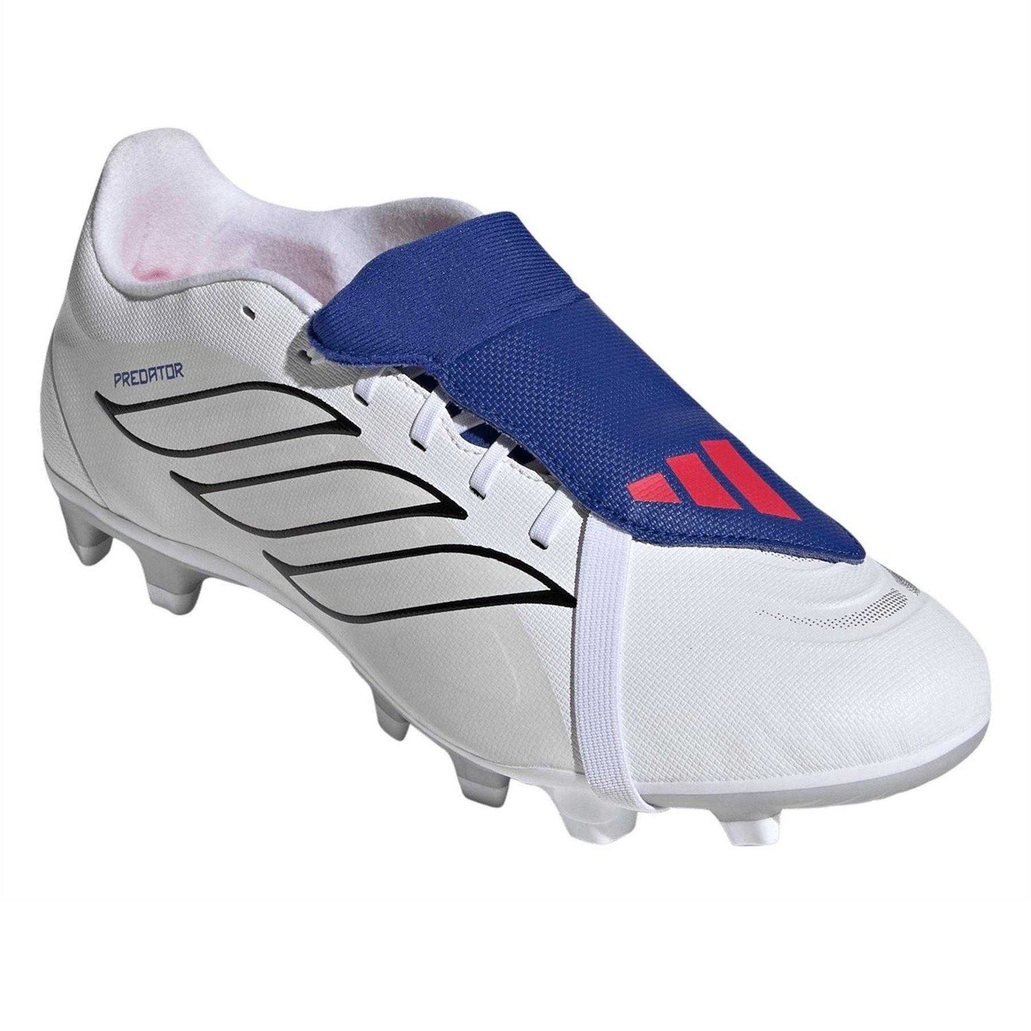 White-Blue - Pack Shot - Adidas Mens Predator Firm Ground Football Boots
