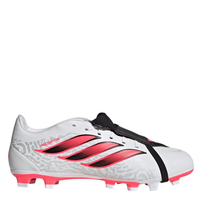 White-Coral - Front - Adidas Mens Predator Firm Ground Football Boots