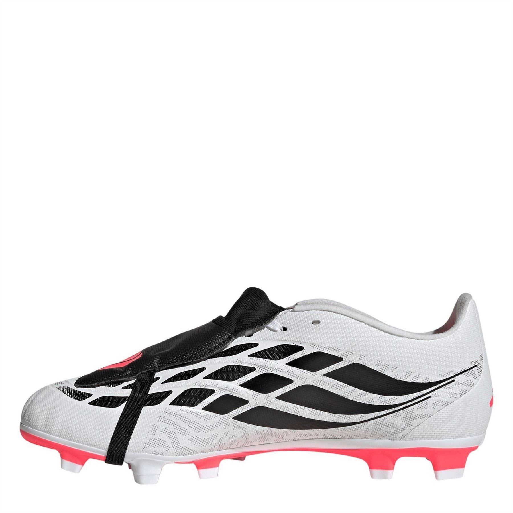 White-Coral - Side - Adidas Mens Predator Firm Ground Football Boots