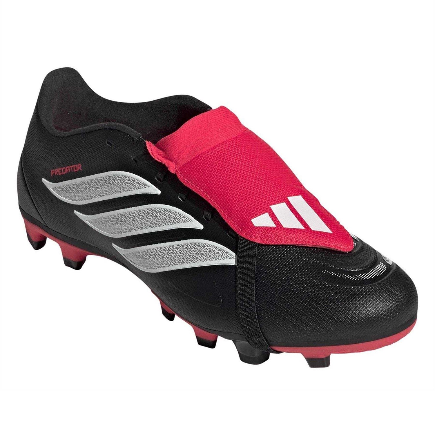 Black-Red - Pack Shot - Adidas Mens Predator Firm Ground Football Boots