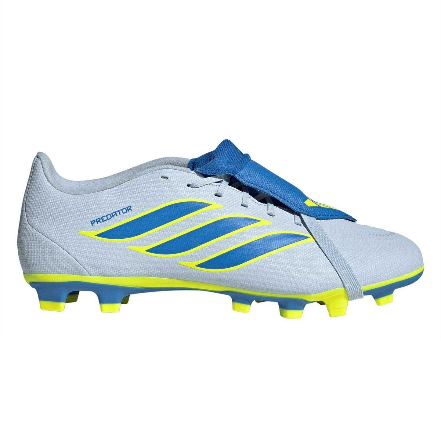Blue-Yellow - Front - Adidas Mens Predator Firm Ground Football Boots