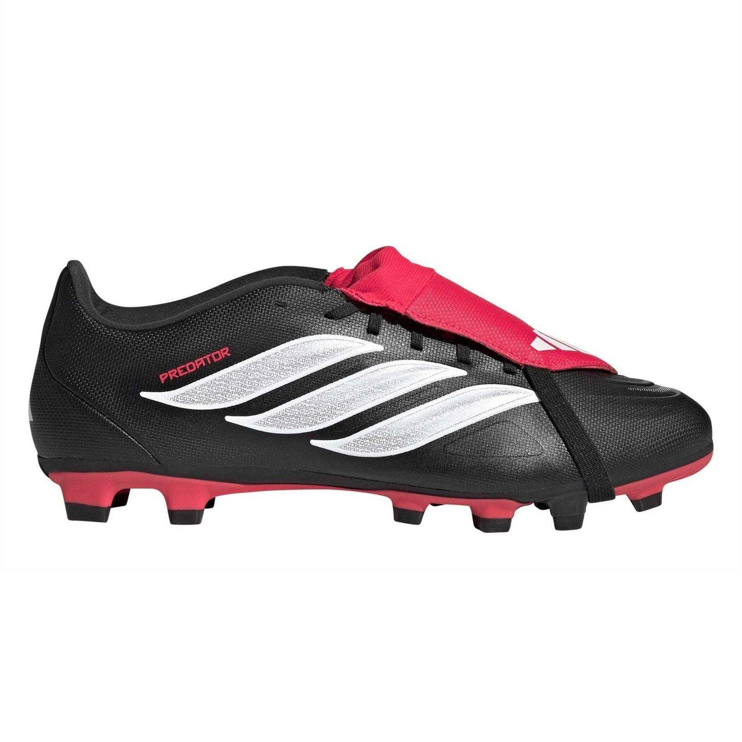 Black-Red - Front - Adidas Mens Predator Firm Ground Football Boots