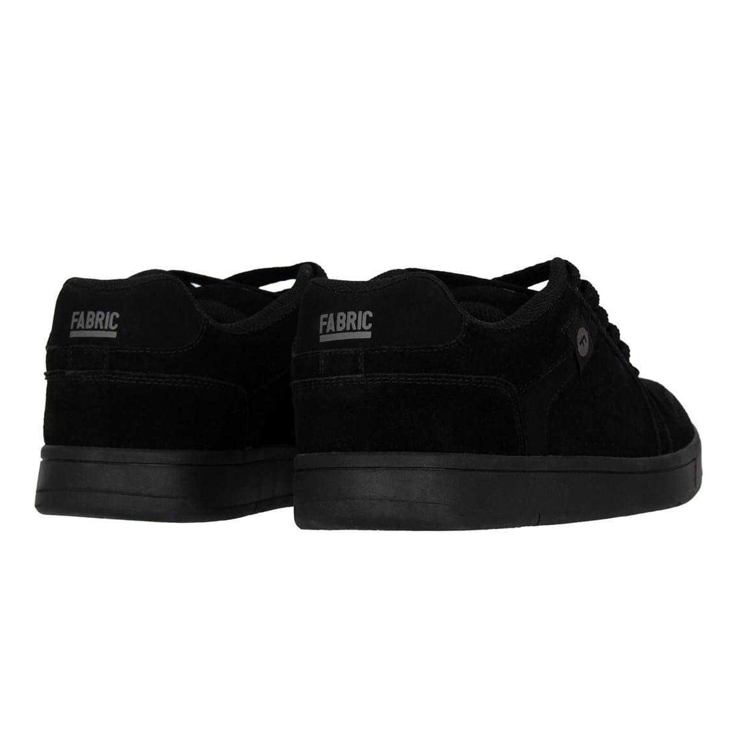 Black - Back - Fabric Mens Ollie Leather Flat Skate Shoes