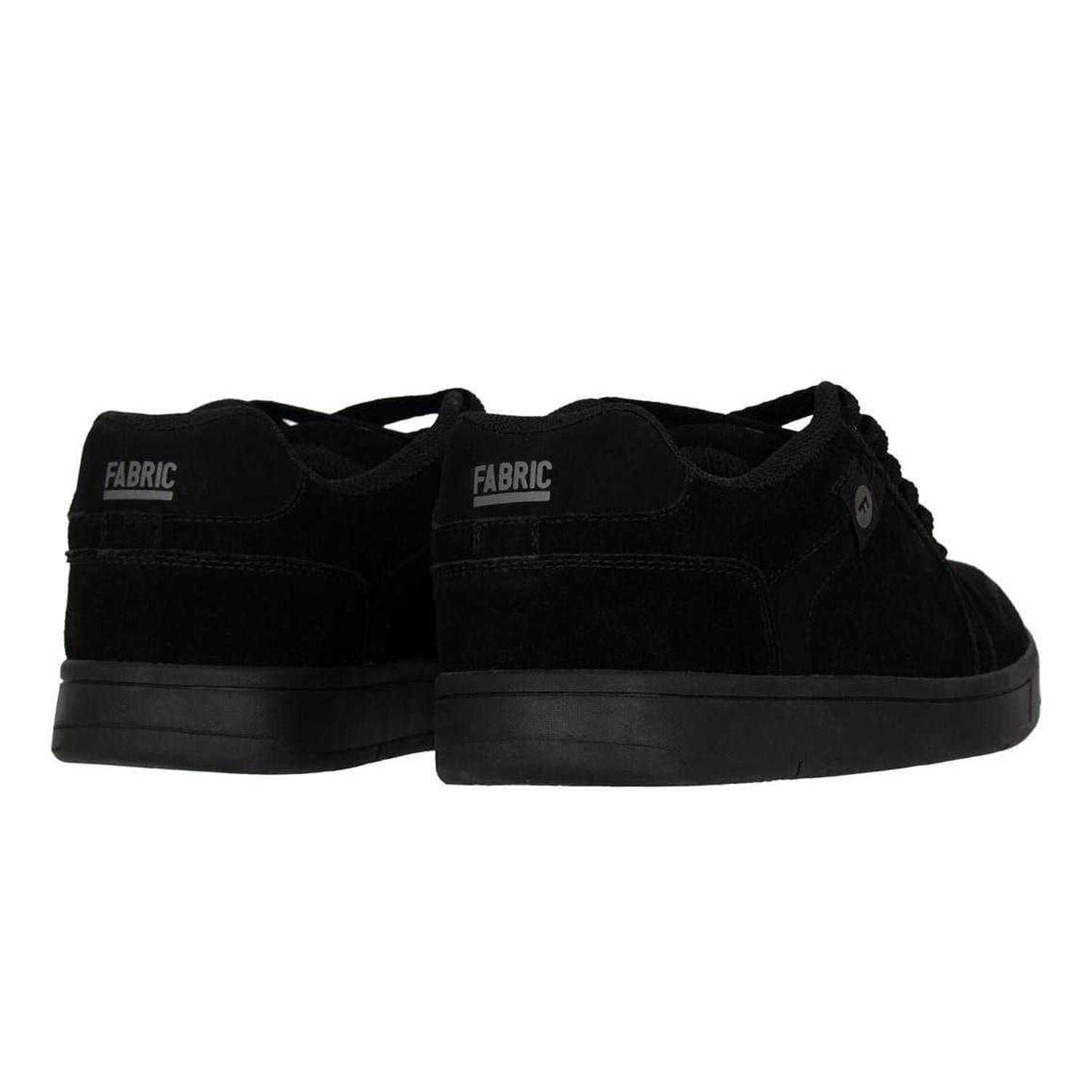 Black - Back - Fabric Mens Ollie Leather Flat Skate Shoes
