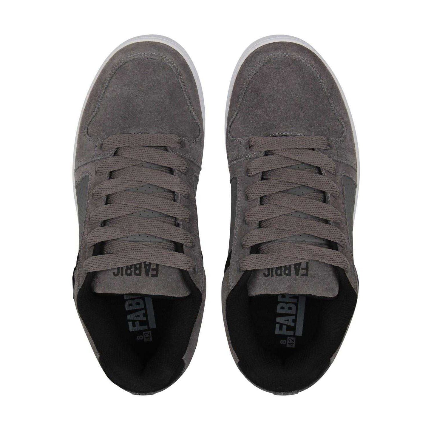 Charcoal - Lifestyle - Fabric Mens Ollie Leather Flat Skate Shoes
