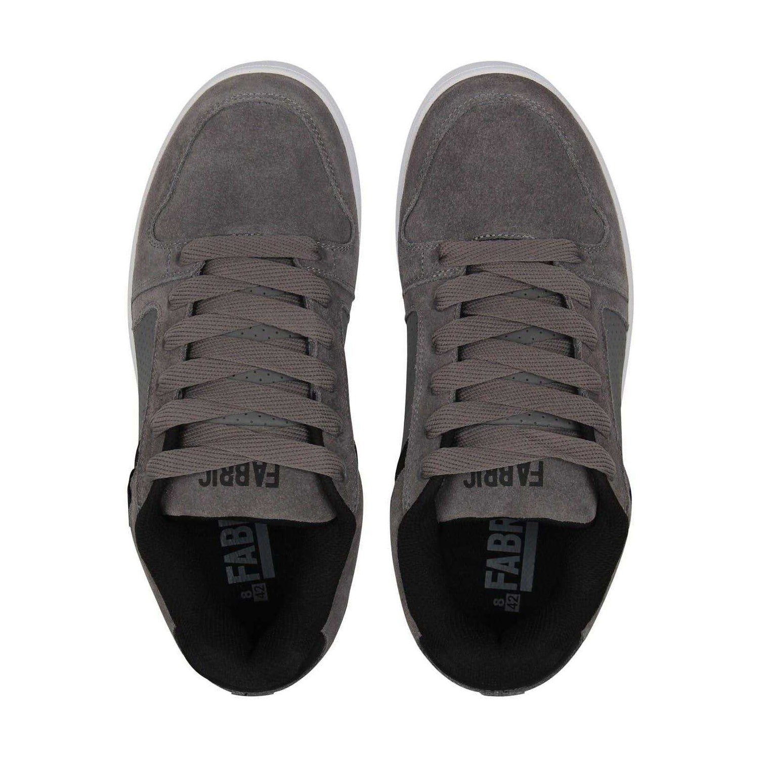 Charcoal - Lifestyle - Fabric Mens Ollie Leather Flat Skate Shoes